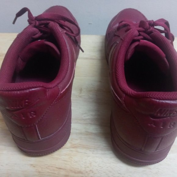 Nike Air Force One 1 Leather Premium Team Red AJ7280-600 Mens Size 10.5 Burgundy